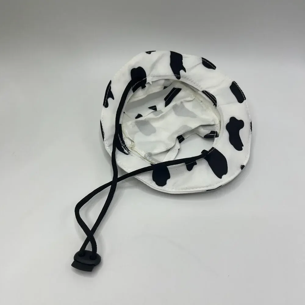 3-in-1 Kitten Set: Space Backpack, Cow Print Pet Hat & Accordion Cat Scratcher